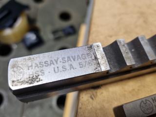 2x Hassay-Savage HSS Keyway Broaches, Imperial Sizes