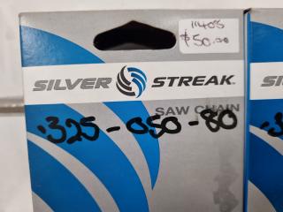 2x Silver Streak Replacement Chain Saw Chains, 0.325-050-80