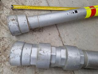 2x Aluminium Pipe Assemblies