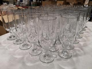 47x Wine Glasses, Bulk Lot