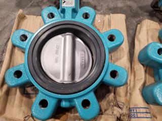 2x Butterfly Valves DN100 PN16