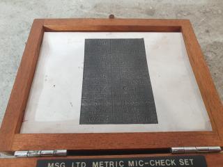 Micrometer Checking Gage Block Set