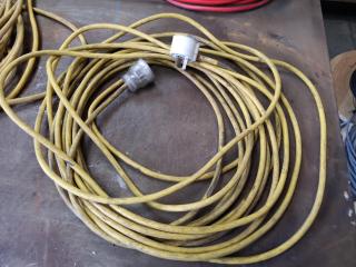 4x Single Phase 10A Extension Power Cable Leads