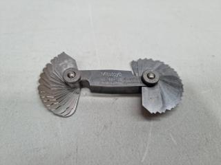 Mitutoyo 186-105 Radius Guage (1-7mm)