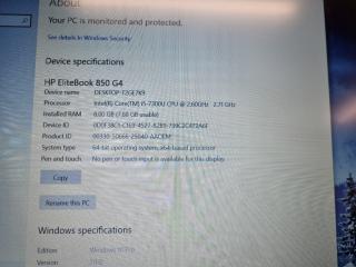 HP EliteBook 850 G4 Laptop w/ Intel Core i7 & Windows 10 Pro