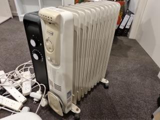 4x Assorted Space Heaters + 7x Power Boards