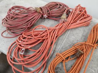 3x Power Extension Lead Cables