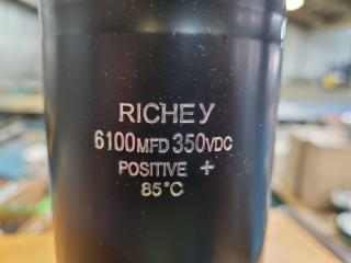 Richey Electrolytic Capacitor 6100MFD, 350VDC