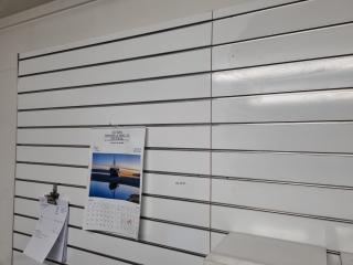 2x Wall Mounted Retail Product Display Boards