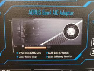 Gigabyte Aorus Gen 4 AIC Adapter RAID PCIe 2Tb Storage Drive
