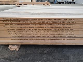 9 (+1 Partial) Sheets of 18mm Laminated MDF Boards