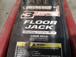 Powerbuilt 3-Ton Trolley Floor Jack