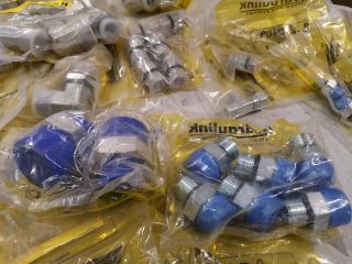 Assorted Lot of Industrial Hydraulic Fittings