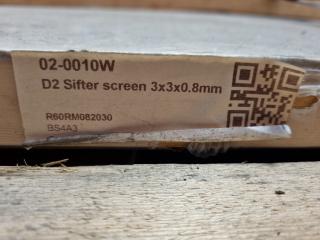 D2 Sifter Screen, 3.0x3.0x0.8mm, New