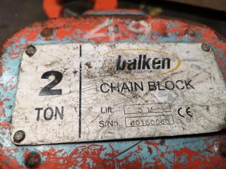 2-Ton Lifting Chain Block by Balken