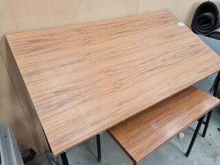 Angled Drafting / Artwork / Drawing Table w/ 2nd Small Table