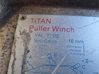 Titan Wire Rope Winch, 3200kg Capacity