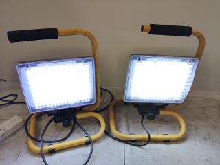 2x 10W LED Worksite Work Lights