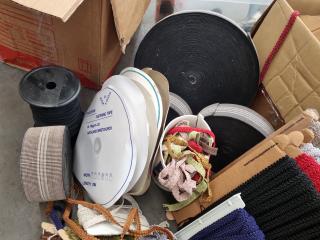 Assorted Upholstery, Sewing Accesories, Supplies, Materials