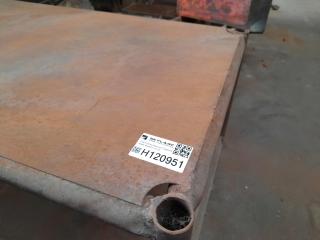 Long Industrial Steel Workbench