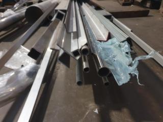 Large Lot of Short Stainless Pipe and Assorted Extrusion