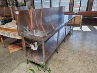 Very Large Stainless Bench 