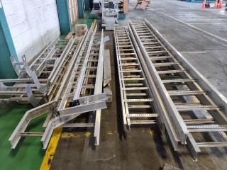 Large Lot of Aluminium Cable Ladders 