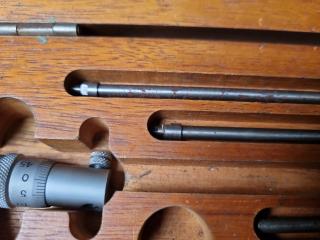 Starrett Solid Rod Inside Micrometer Set 124M