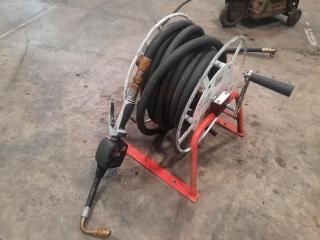 10M Oil Hose & Reel with attached Digitally Metered Nossel