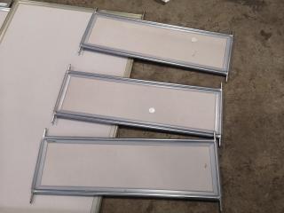 9x Assorted Small Office Divider Panels
