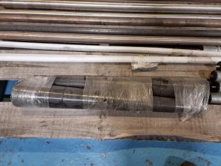 Large Assortment of Steel Rods and Rollers