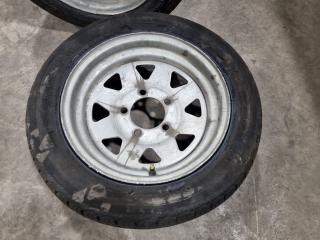 Pair of 13" Trailer Wheels w/ Tyres