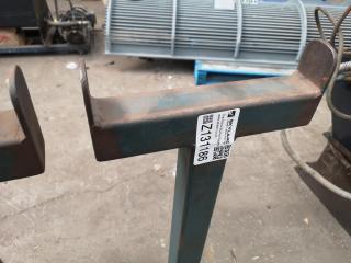 2x Matching Industrial Material Support Stands