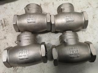 18x Assorted CF8M Pipe Check Valves