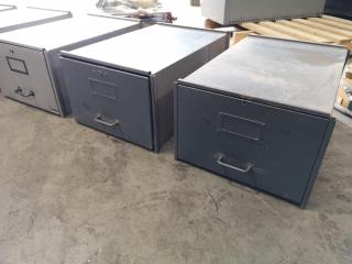 5x Individual Steel Stackable File Cabinets by Precision