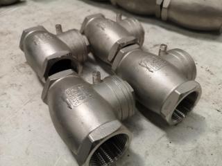 18x Assorted CF8M Pipe Check Valves