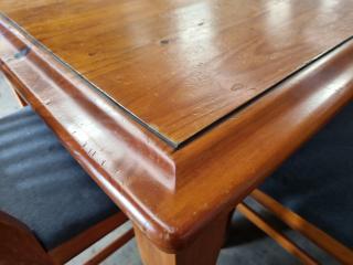 Wood Dining Table w/ 6x Wood Chairs