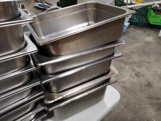 40x Assorted Stainless Steel Commercial Kitchen Food Bins