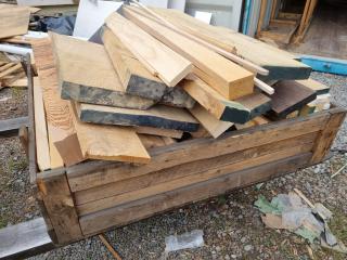 Bin of Assorted Softwood & Hardwood Boards