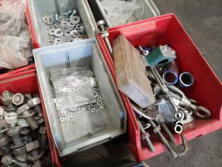Pallet of Assorted Nuts, Bolts, Washers, & Other Fastening Hardware