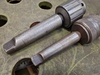 2x 16mm Keyed Drill Chucks w/ Morse Taper Shanks