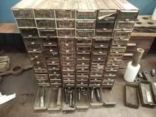 Large Drawer Unit of Taps and Dies