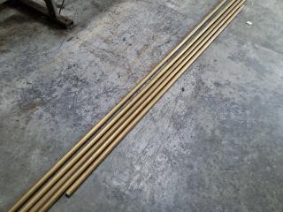 5x Solid Brass Bars, 20mm Diameter