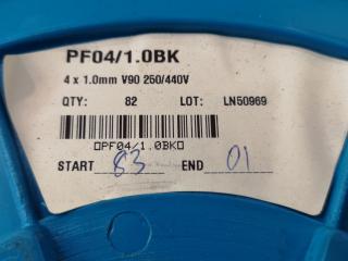 3x Partial Spools of PF04/1.0 Electrical Wire