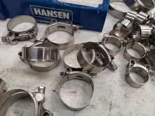 Stainless Steel Hose Clamps, Assorted Sizes, Bulk. Lot