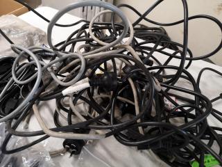 35x Assorted Standard Power Cables for Computers or Electronics