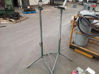 Pair of Steel Workshop Material Support Frames