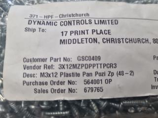 1000x M3x12mm Philips Head Screws