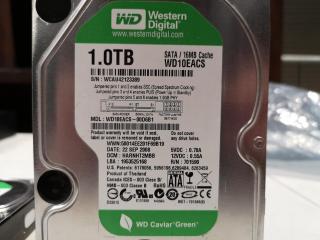3x Western Digital WD Caviar Green 3.5" Hard Drives, 2x 500Gb & 1x 1Tb