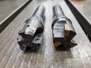 2 x Insert Drills with R8 Spindle 